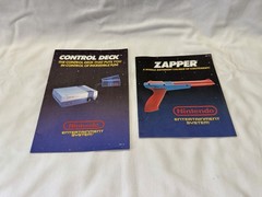 Nintendo NES Console Bundle Mario Duck Hunt Zapper Controllers Cables Manuals