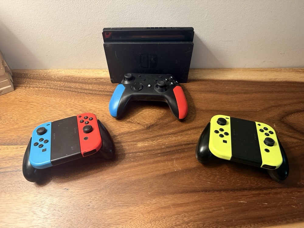 Nintendo Switch Console With 3 Extra Sets Of Controllers And More