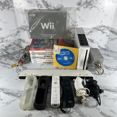 Nintendo Wii Console RVL 001 Lot 2 Wii Remotes, Wires, Wii Sports & More