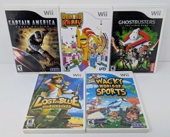 Nintendo Wii White Console GameCube Compatible Bundle w/ 5 Games – Tested!