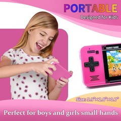 Handheld Retro Game Console – 220 Built-In Games, Rechargeable, 3.0″ Screen