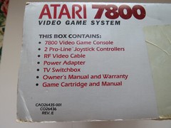1987 ATARI 7800 ProSystem Console Game Complete in Original Box with 3 Games