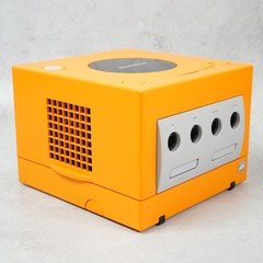 Nintendo GameCube Orange Console Only NTSC U-C/J Region Switch Mod From JAPAN