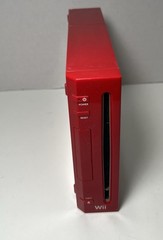 Nintendo Wii Red Console Bundle OEM Cords Sensor Bar Wii Remote Tested