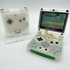 Gameboy Advance SP AGS-001 or IPS Clear White & Black *Glass Lens & New Battery*