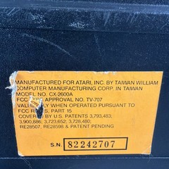 Atari 2600 Video Computer System Model CX-2600 A – Console Only PARTS/UNTESTED