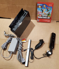Nintendo Wii Console Black GAMECUBE Compatible with Super Smash bros