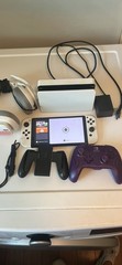 Nintendo Switch OLED White Bundle – Console, Dock, Controller, Headset & More