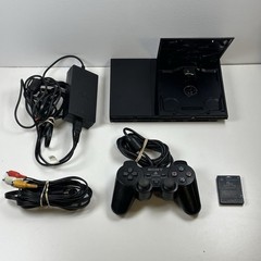 Sony PlayStation 2 Slim Console Black (PS2) w/Cord + Controller / Tested & Works