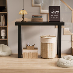 Solid Wood Console Table Narrow Entryway Table for Hallway Behind Couch Foyer