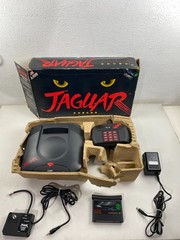 Atari Jaguar System Console Game Cybermorph Adapter Controller RF Boxed NTSC