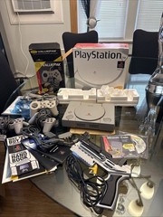 Sony Playstation 1 Console PS1 System Complete in Box With 4 Controllers + Extra