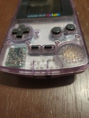 Nintendo Game Boy Color CGB-001 Clear Purple, GOOD, BUNDLE W/TETRIS, SEE PICS