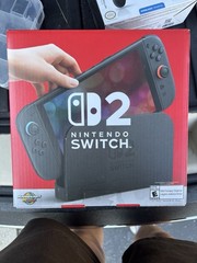 NEVER OPENED Nintendo Switch 2 Black Blue/Red Joy-Con 256GB Full Game Download