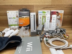 Nintendo Wii Console, Stand, Cords, 2 Controllers, 2 Nunchucks, Manual, 2 Games