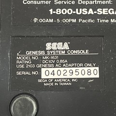 Vintage Sega Genesis Model 2 MK-1631 Console – Untested – For Parts Only