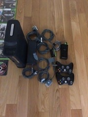 Microsoft Xbox360 Elite System Bundle 120GB Black Console w TWO controls & games
