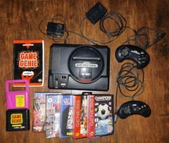 Sega Genesis System Model 1601 16 Bit Console Bundle NBA Mlb Soccer NFL Game Lot