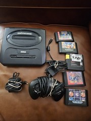 SEGA Genesis Model 2 Console System MK-1631 Bundle w/ Controller & 5 Games