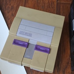 Nintendo SNES Gray/Purple Console Composite RCA