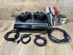 Sony PS3 Console Bundle 2 OEM Controllers GTA V Skate 3 Red Dead COD Tested