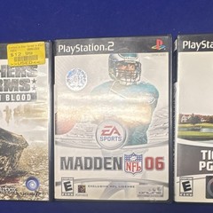Sony PlayStation 2 Black Console Bundle, 2 Controllers, 3 Games, DVD Playback
