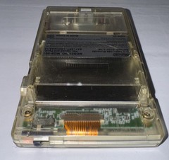 Clear Nintendo Game Boy Pocket Set w Battery Door + Game & Watch Gallery 2 Works