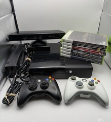 Microsoft Xbox 360 E 4GB Black Console Bundle w/ 2 Controllers, 6 Games Tested!