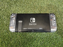 Nintendo Switch V2 Console Bundle + Clear Joy-Cons and Case Works Perfectly