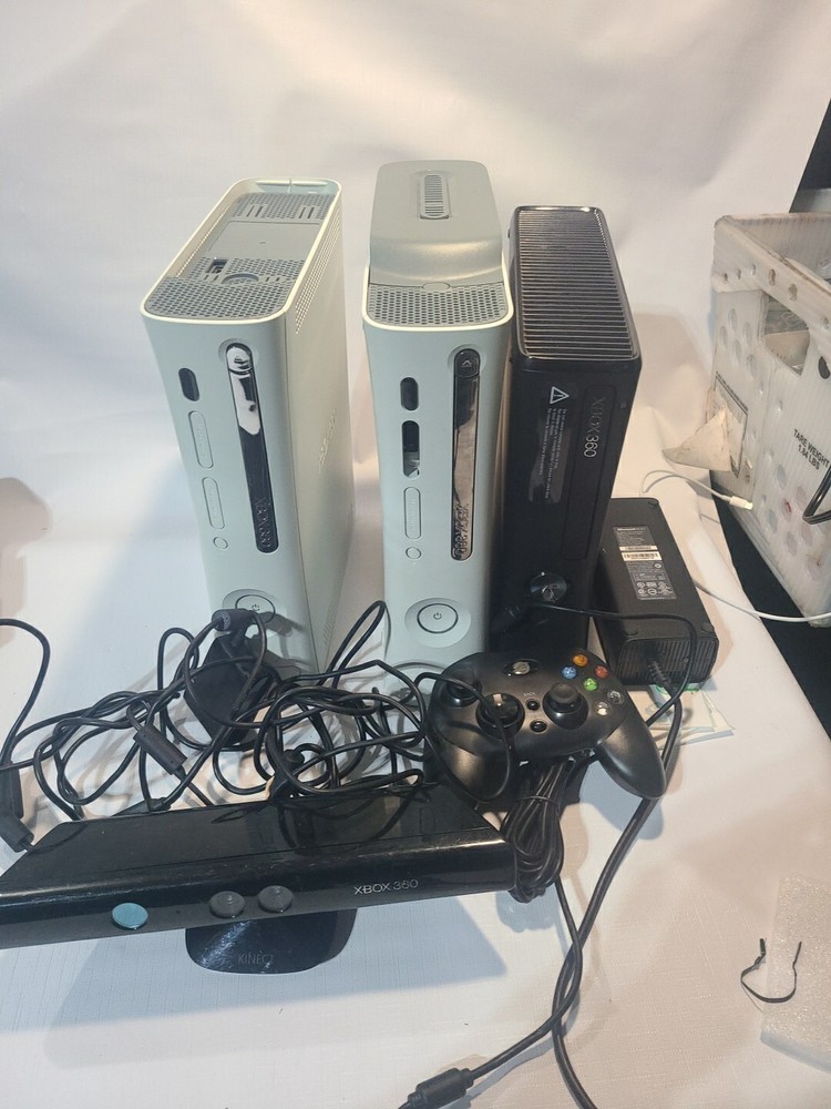 Microsoft Xbox 360 Console System Lot Of 3 Consoles Untested