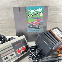 Original Nintendo NES Console Bundle Cords OEM Controller w/ RC Pro-AM Game