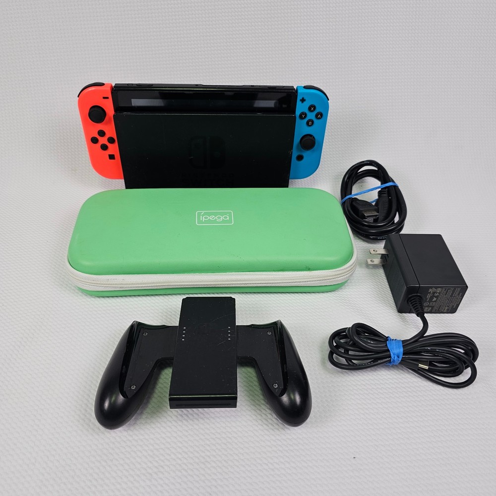 Nintendo Switch Console w/ Dock & Neon Red/Blue Joy-Con, 32GB Wi-Fi 1080p READ