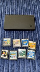 Nintendo DSi Launch Edition Black Handheld System 256mb ( megabytes ) W/ 8 Games