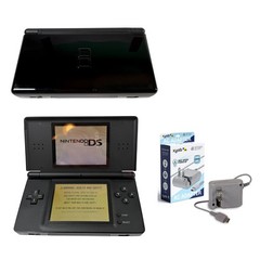 Nintendo DS Lite Handheld Tested + Stylus + New Charger – Onyx Black (READ DESC)
