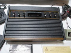Atari 2600 Heavy Sixer Console In Chess Piece Box, OEM PSU, CX-10’s, CX-30-04’s