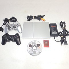 Sony PlayStation 2 Slim SCPH-90001 Console Bundle 2 Controllers Cables 8 MB Card