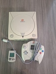 Sega Dreamcast White Console with Controller and Memory Card Tested Working