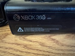Microsoft Xbox 360 E System Black Gaming Console Controller And Adapter.