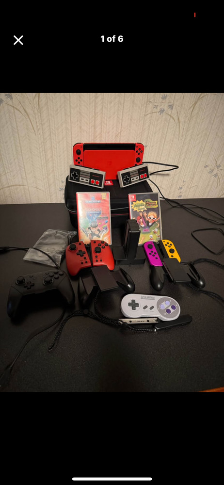 Nintendo Switch OLED Model HEG-001 Handheld Console – 64GB – Black/Neon Red/Neon