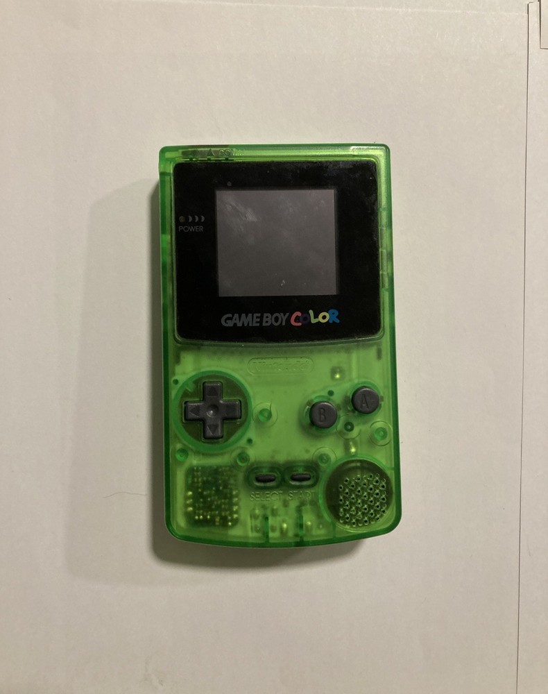 Nintendo Game Boy Color Clear Green Transparent CGB 001 Handheld System