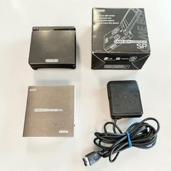 Nintendo Game Boy Advance SP Onyx Black Handheld W/Box Tested Working Used