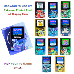 Nintendo Game Boy Color GBC AMOLED Q5 Backlit LCD Pokemon System UV Rechargeable