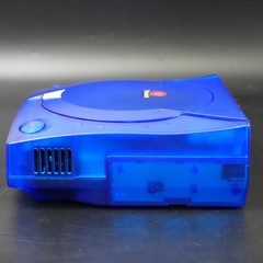 SEGA Dreamcast VA1 Console Translucent Blue Shell, Power Supply MOD NTSC-J