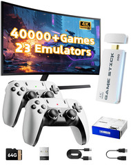 2026 Upgraded Retro Gaming Console Stick, Video Games Stick Built-In 23 Emulator