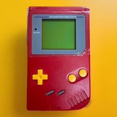 Restored Nintendo Game Boy (Grade A, Red/Gold, DMG-01) – cleaned, tested, fun!