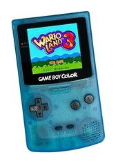 Nintendo Game Boy Color System GBC AMOLED OLED Q5 XL Touchscreen LCD Clear Blue