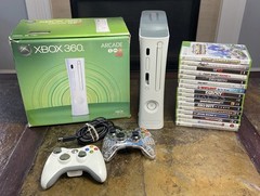 Microsoft Xbox 360 256MB Arcade Console w/ 16 Games & 2 Controllers Tested