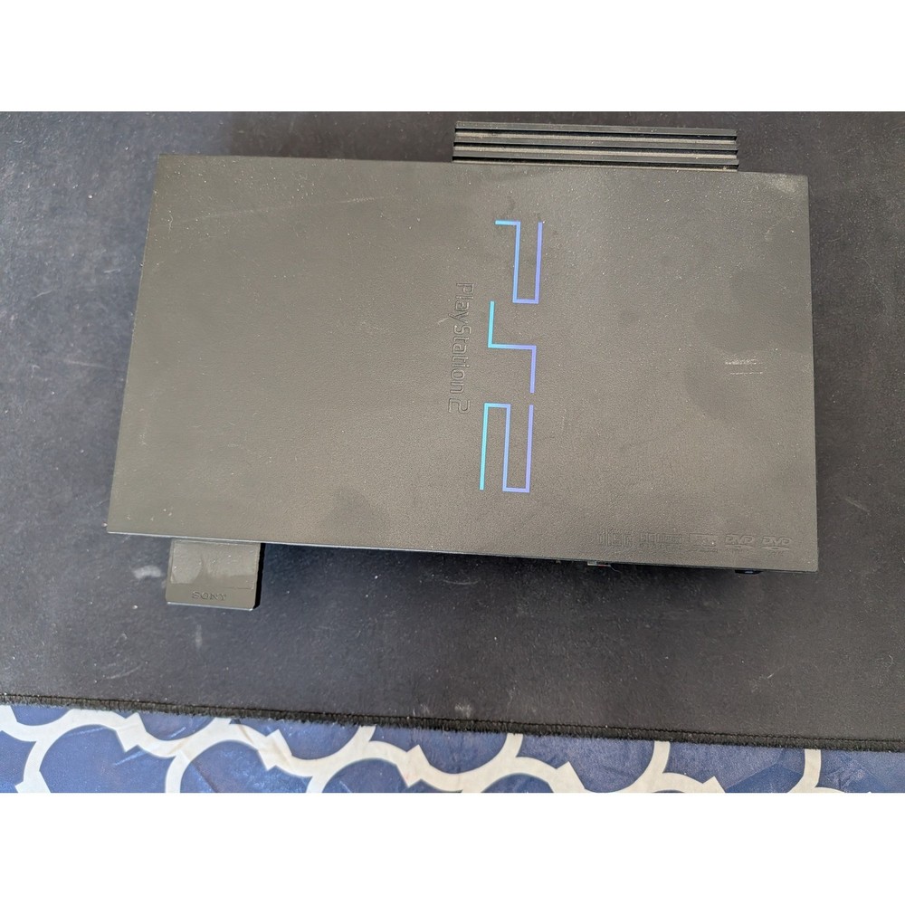 Sony PlayStation 2 PS2 Fat Console Black with Network Adapter & 8MB Card