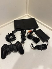 Sony PlayStation 2 PS2 Slim Console SCPH 70012 W/ Controller Memory Card & Wires