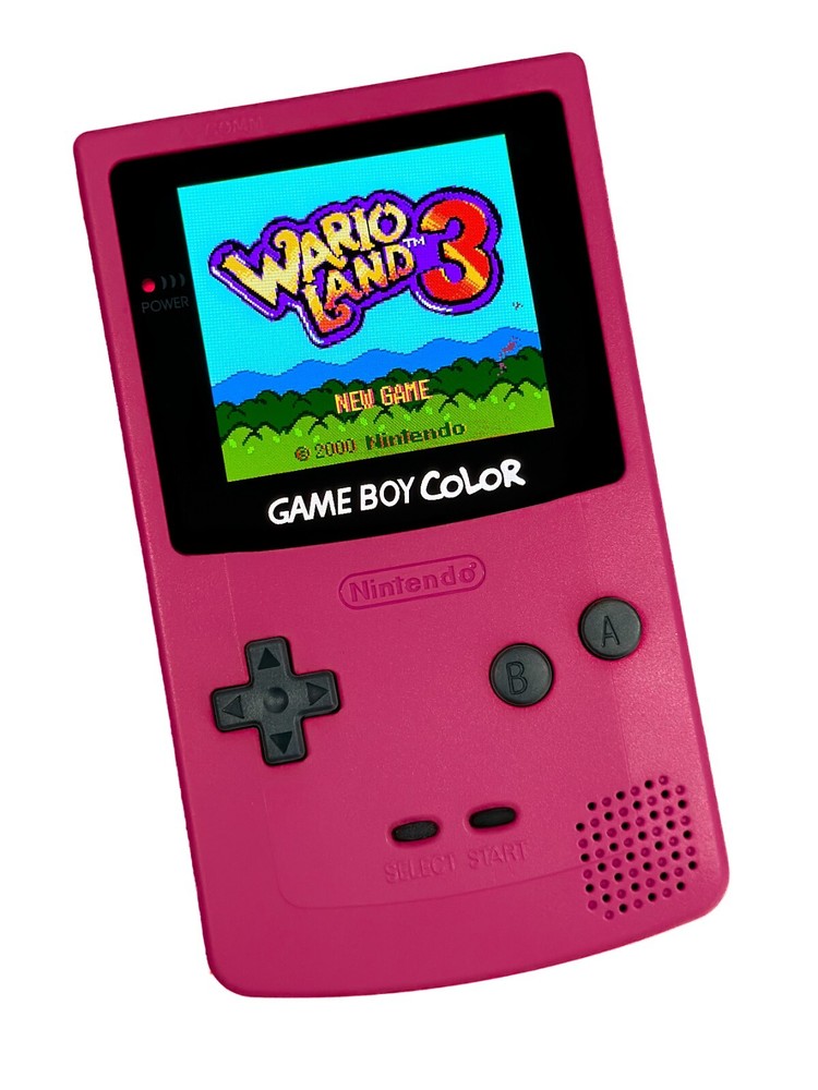 Nintendo Game Boy Color System GBC AMOLED OLED Q5 XL Touchscreen LCD BERRY Red